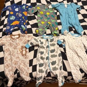 Colorful Footies Set - Blue, Gray, Cream, Green